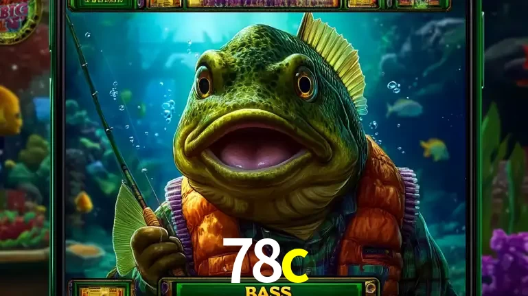 Personagem de peixe pescador do popular jogo de slot com tema de pescaria, uma das emocionantes opções de caça-níqueis para jogar e ganhar no cassino 78c.