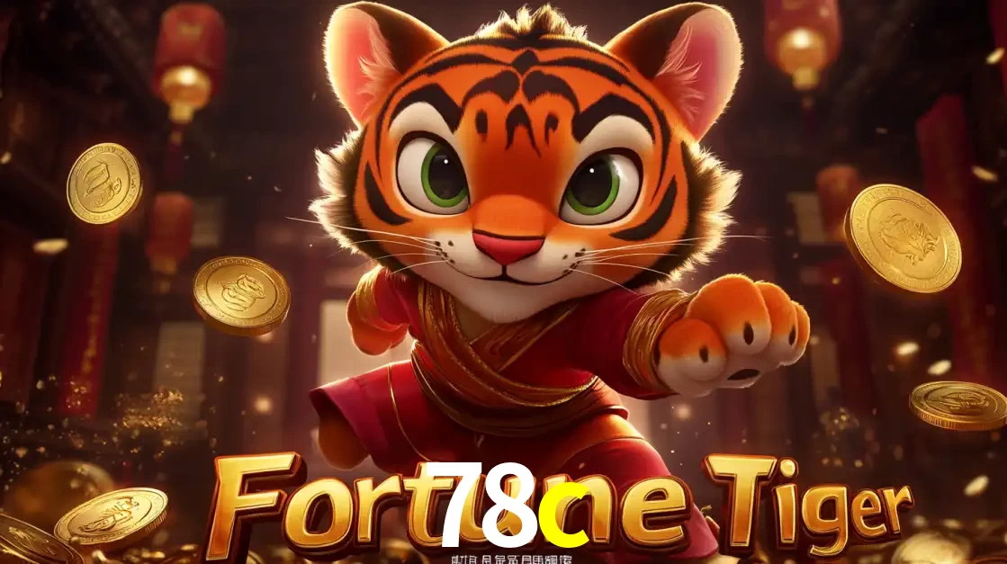 O carismático mascote do jogo de slot Fortune Tiger, um tigre fofo em pose de artes marciais, pronto para trazer sorte e multiplicadores de ganhos no cassino online 78c.
