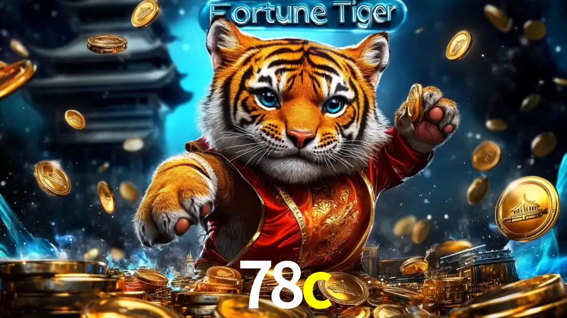 Imagem promocional do jogo de slot Fortune Tiger, com um tigre majestoso em traje tradicional cercado por uma fortuna em moedas de ouro, disponível agora no cassino 78c.